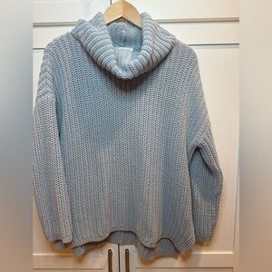 Haven Well Within Light Blue Cowl Neck Sweater M